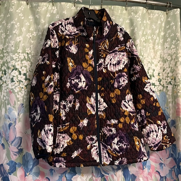 Lands' End Jackets & Coats Lands End Floral Quilted Jacket Size 2x